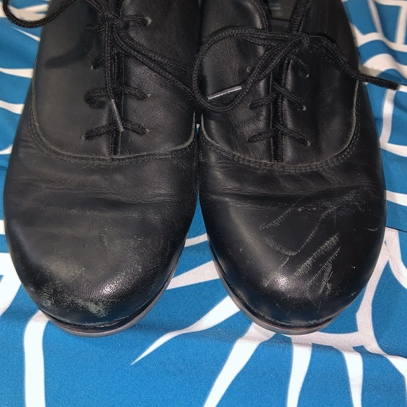 BLOCH TAP OXFORDS BLACK LEATHER size 6. Lace up soft - Picture 2 of 8